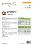 Hühnersuppe mit Nudeln (7 Portionen) - Premio Life | Gesundheit und Lifestyle